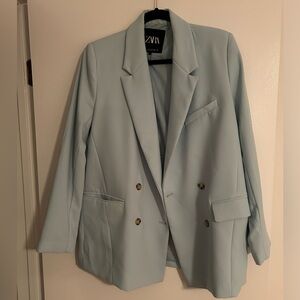 Zara light blue blazer